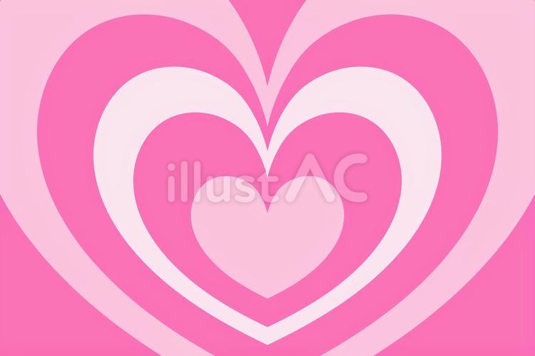 平成レトロなハート ピンクイラスト - No: 25286921｜無料イラスト