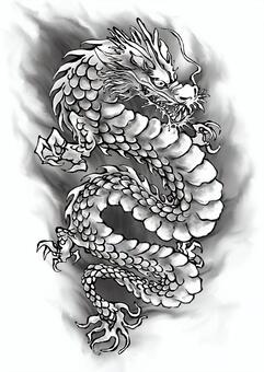 水墨画 龍イラスト｜無料イラスト・フリー素材なら「イラストAC」