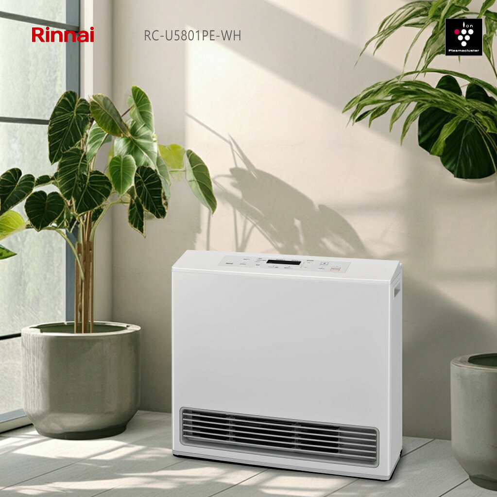 楽天市場】リンナイ ガスファンヒーター rc-u5801e（ガスタイプ