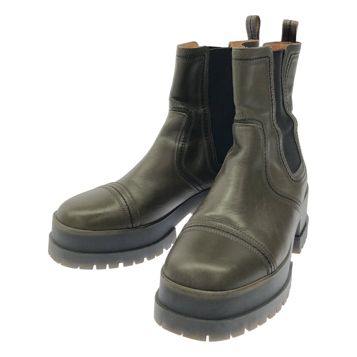 最終お値下げですCLERGERIEクレジュリーGONGサイドゴアブーツ37