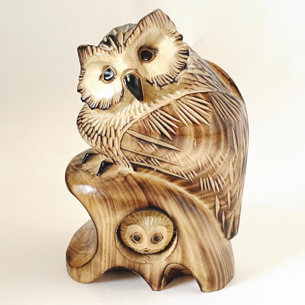 楽天市場】北海道 フクロウ 木彫りの通販