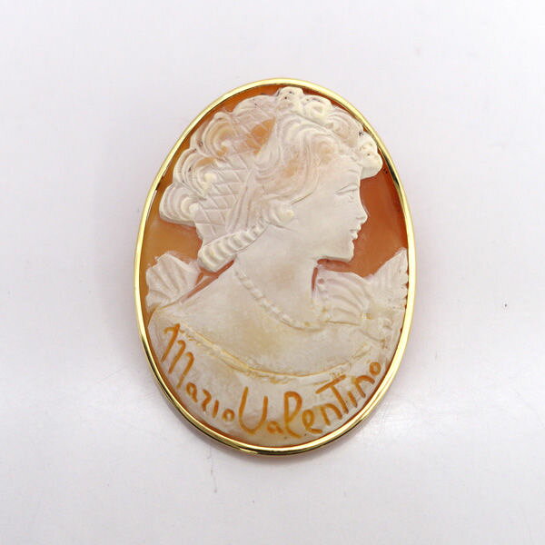 楽天市場】カメオ ブローチ k18の通販