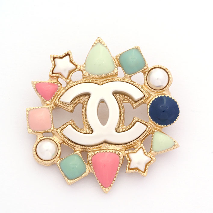 楽天市場】シャネル フェイクパール ブローチの通販