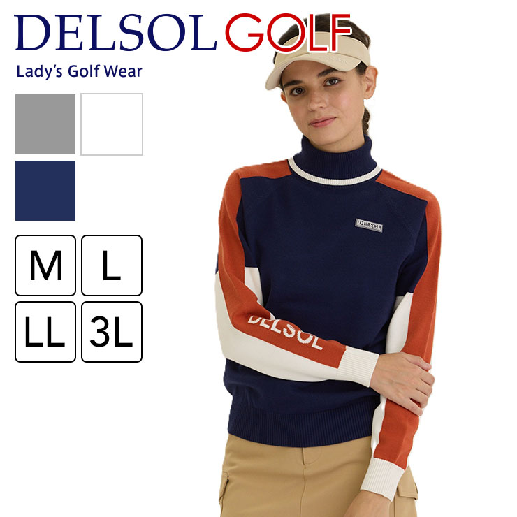 楽天市場】タートルネック レディース（カラーネイビー）（ゴルフ