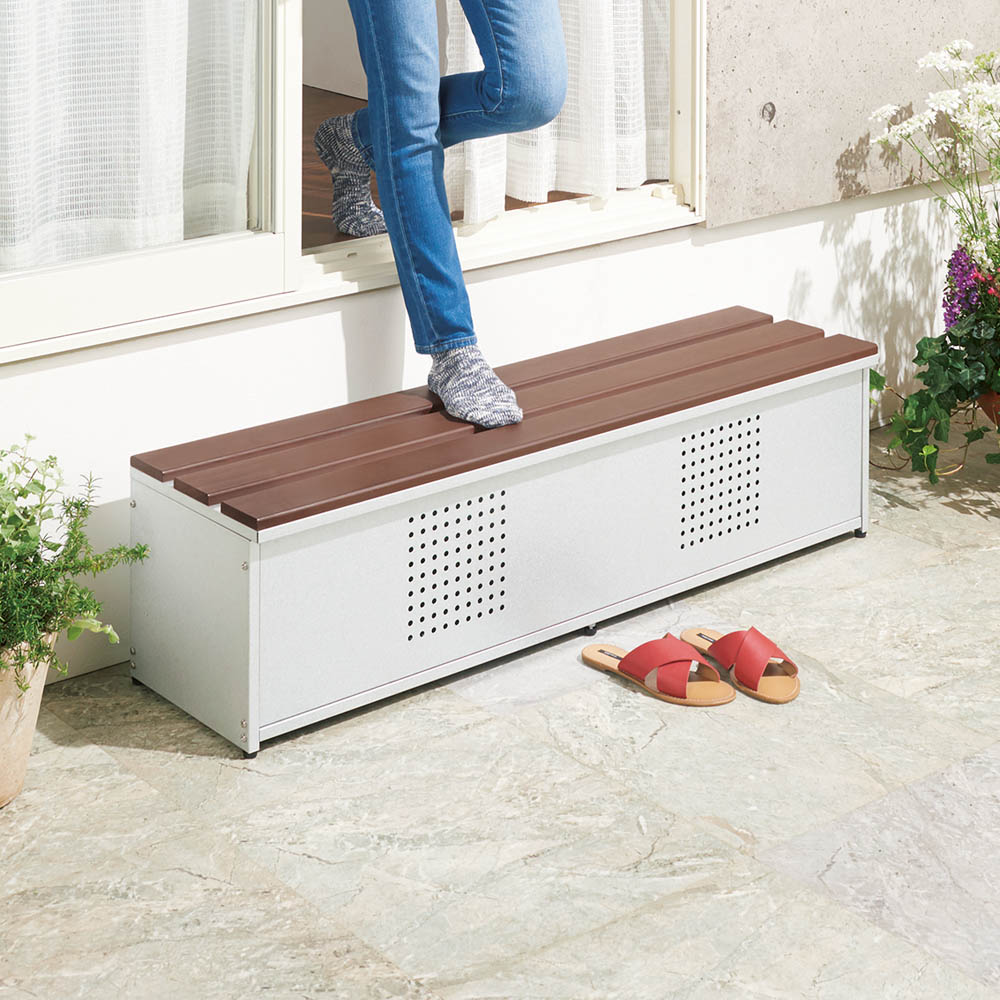 楽天市場】屋外 踏み台（屋外ストッカー｜収納家具）：インテリア
