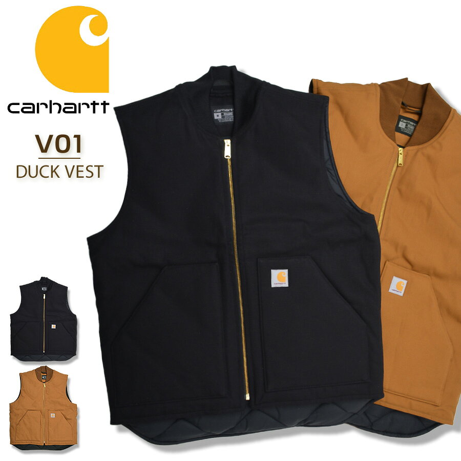 楽天市場】carhartt ダック ベスト ブラックの通販
