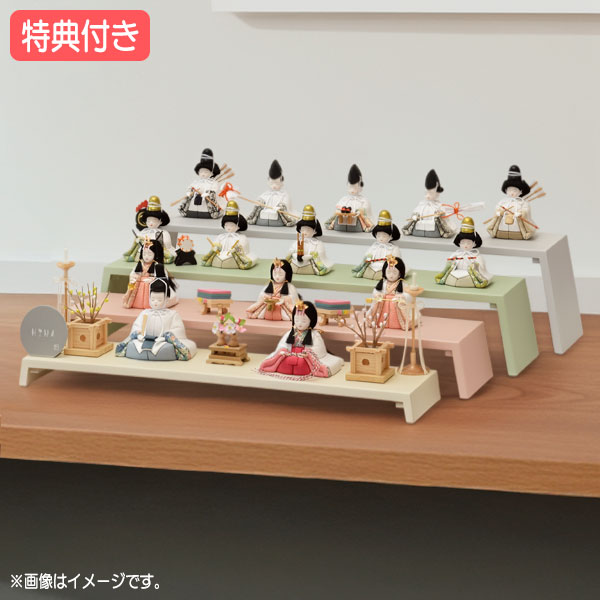 楽天市場】木目込み雛人形 十五人飾りの通販