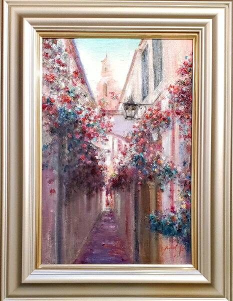 0002絵画幻想的ピンク額縁