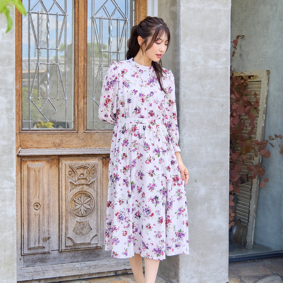 ローズティアラ ミックスツイードワンピース 3XL ローズティアラ