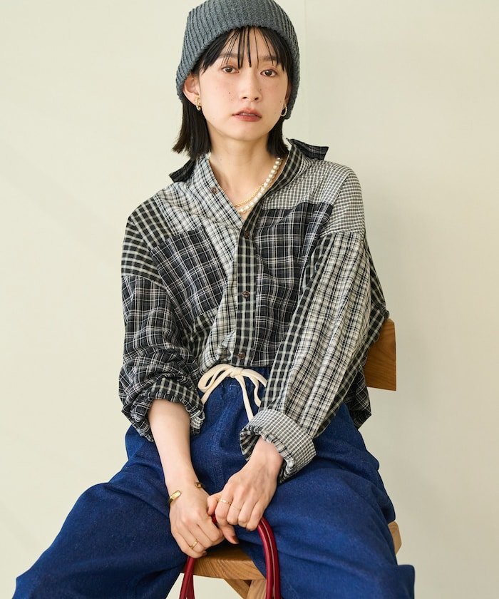 楽天市場】パッチワーク シャツ（レディースファッション）の通販