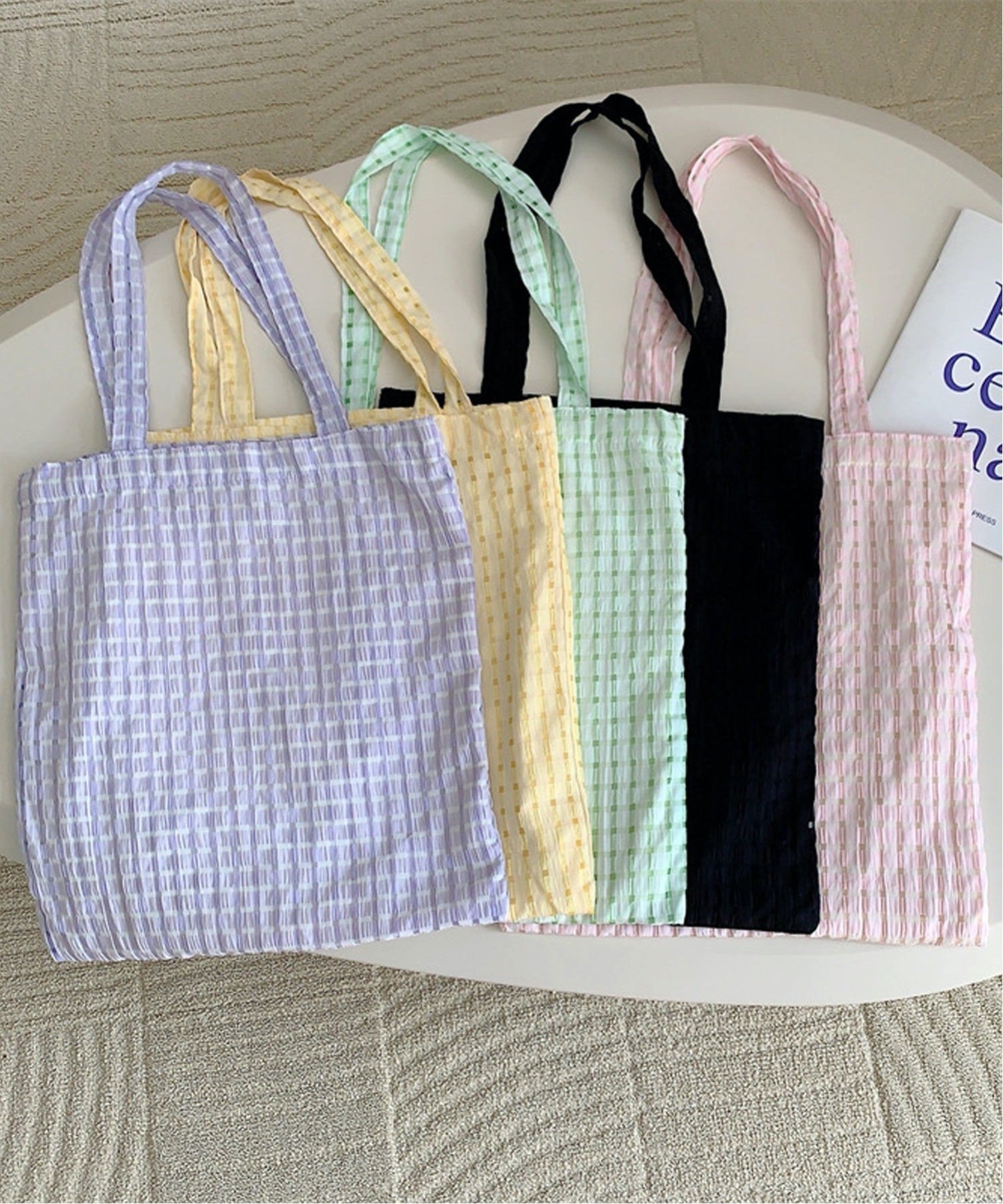 楽天市場】チェック（カラーパープル）（トートバッグ｜レディース