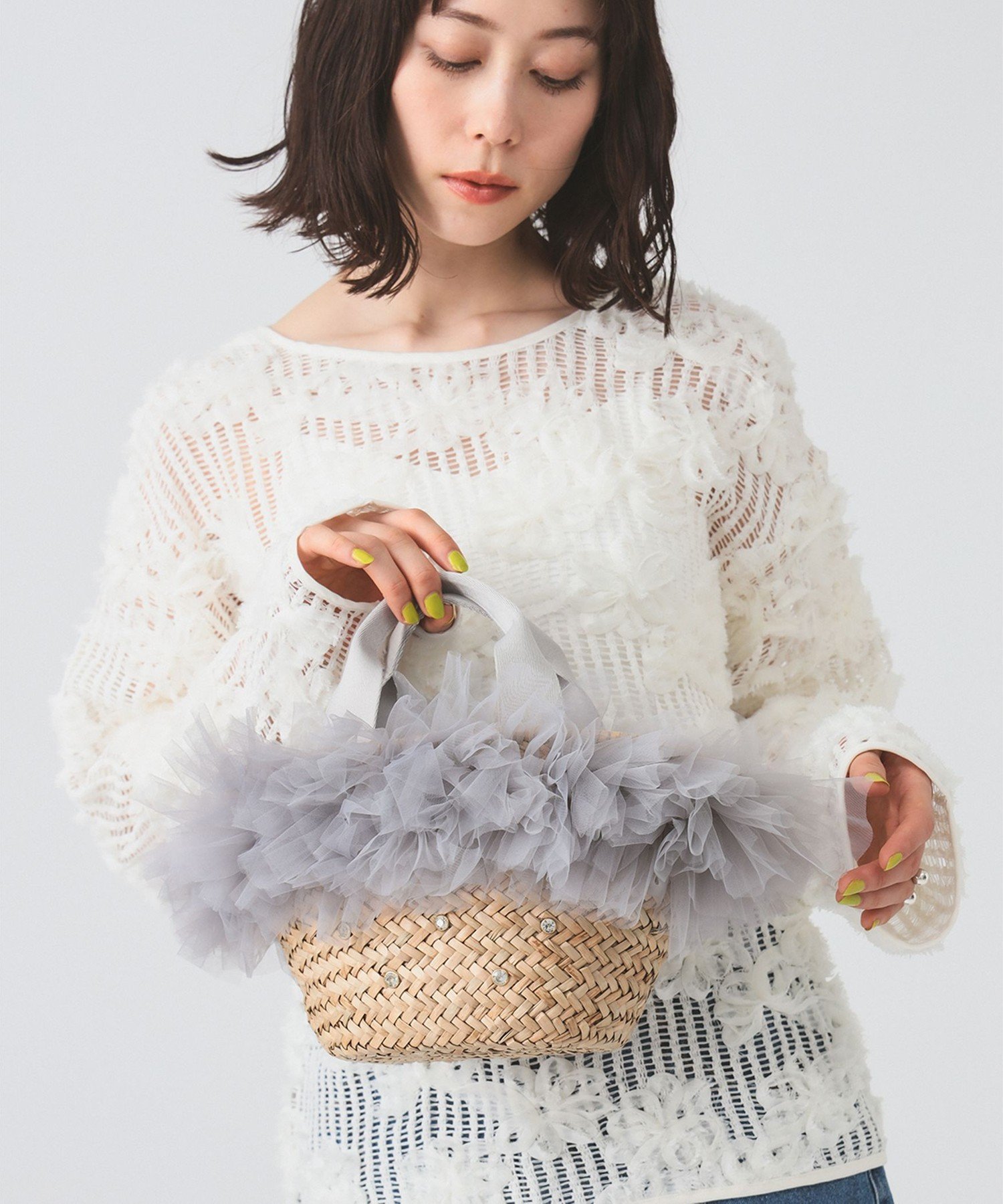 楽天市場】ビジュー カゴバッグの通販