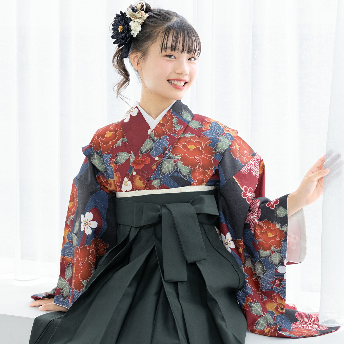 楽天市場】卒業式 袴 小学生（カラーレッド）（和服｜キッズ