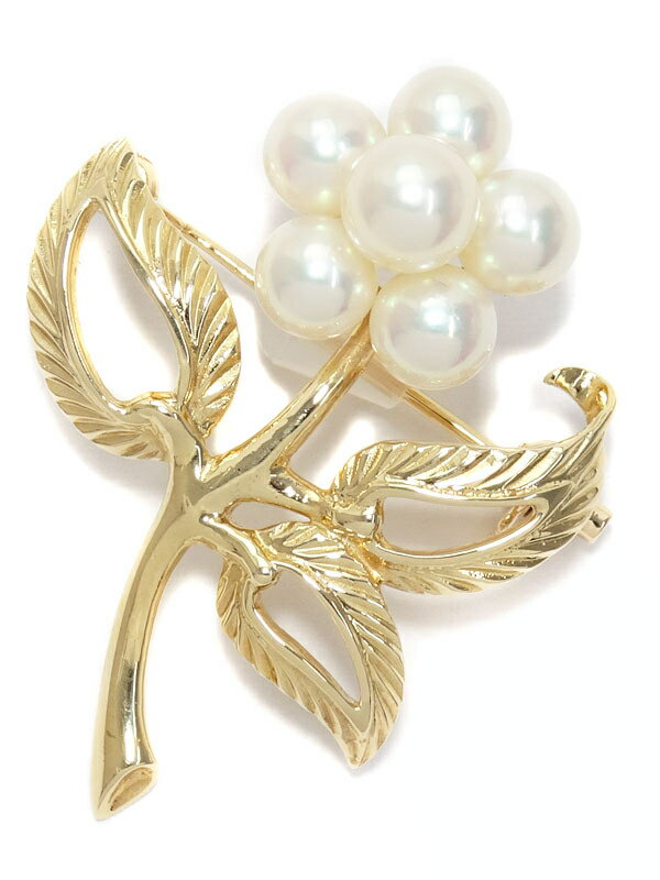 TASAKI】タサキ『K14PG フラワーモチーフ ブローチ パール』1週間保証