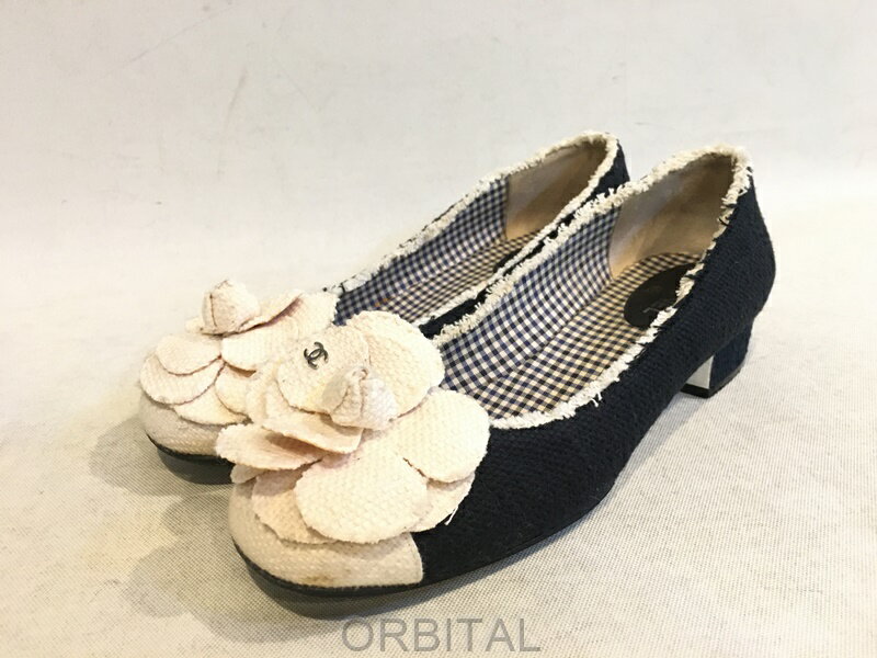 楽天市場】シャネル カメリア（カラーホワイト）（パンプス