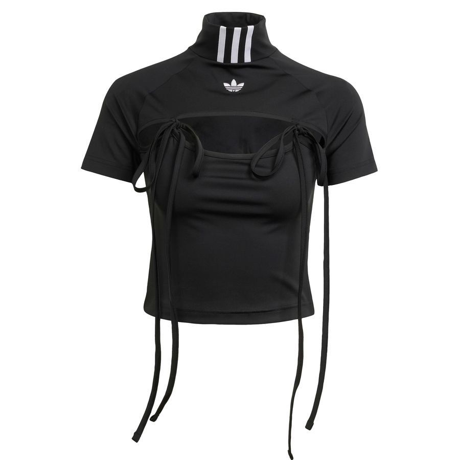 Adidas Originals Ribbon Cut Out Crop Top