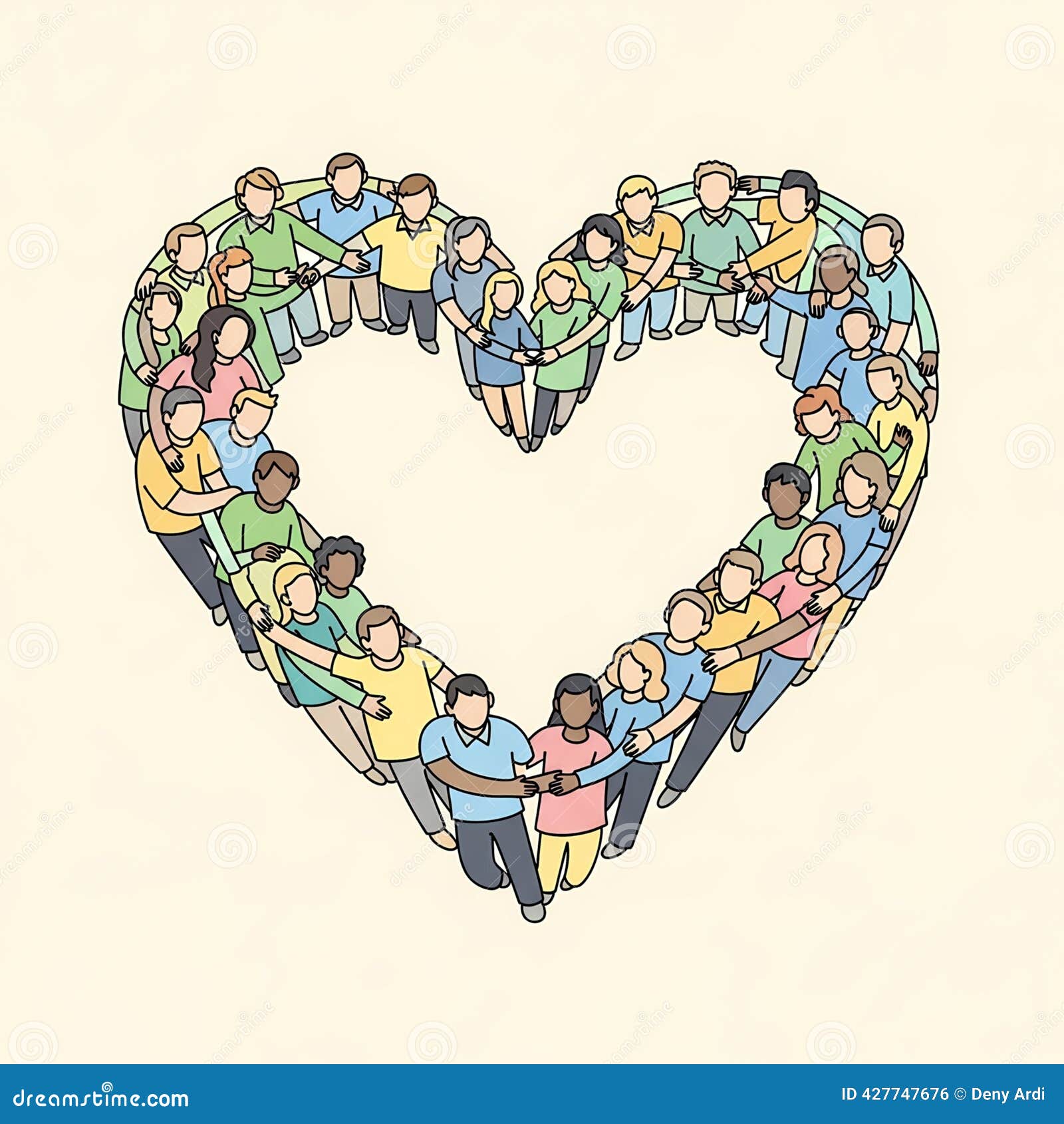 People Heart Shape Stock Illustrations – 82,027 People Heart Shape