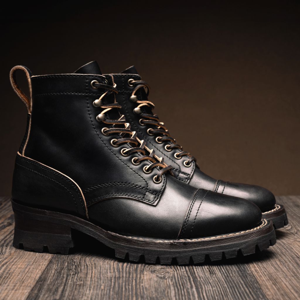 Men's Challenger Boot In Black x Natural Teacore Leather - Thursday
