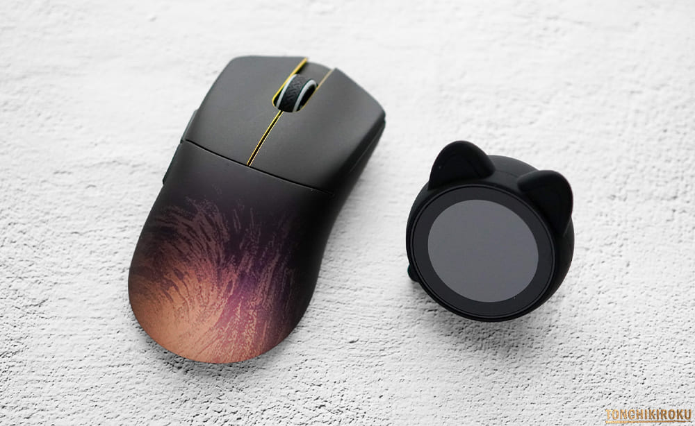 レビュー】WLMOUSE HUAN｜丸形液晶のネコ型ドングルが目を引く個性派