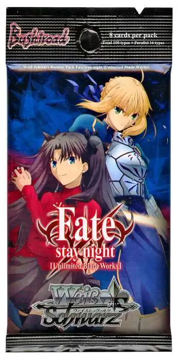 Weiss Schwarz Trading Card Game Fate Stay Night Booster Pack 8