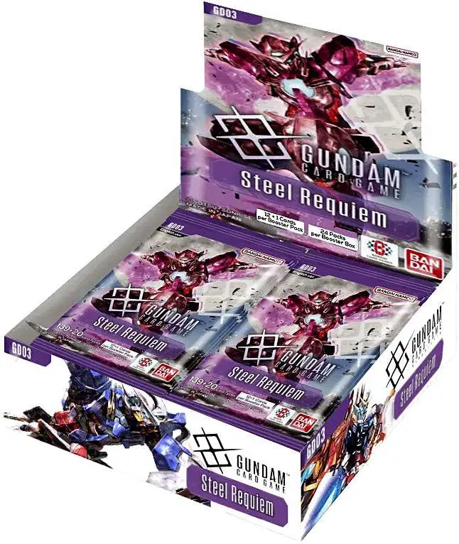 Gundam Trading Card Game Steel Requiem Booster Box GD-03 24 Packs
