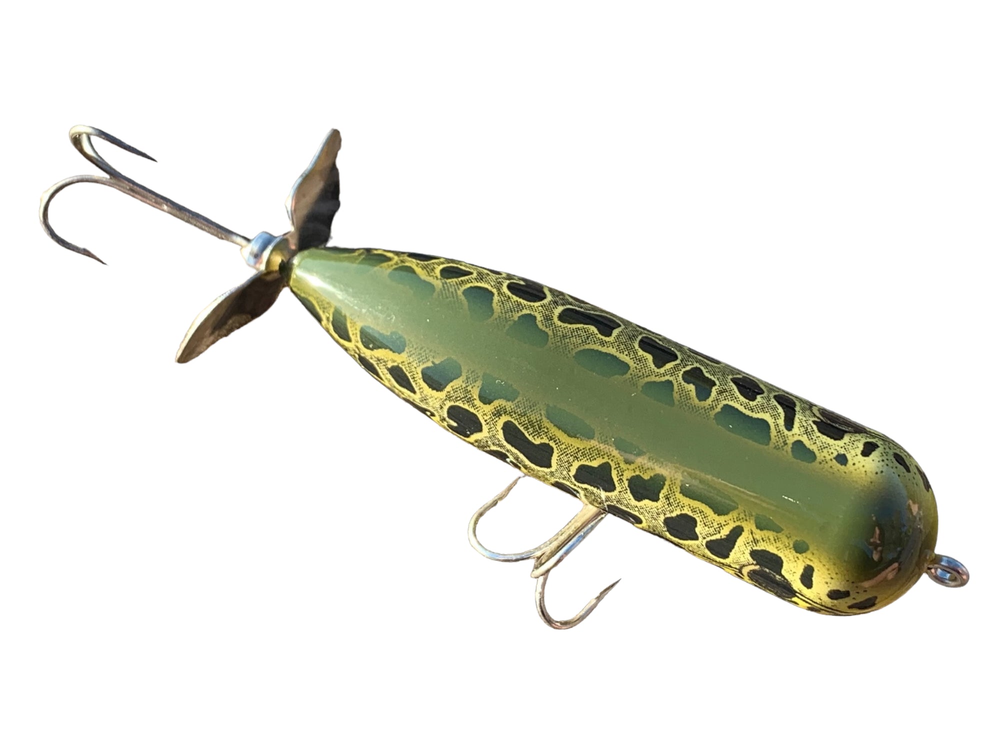 HEDDON MAGNUM TORPEDO Vintage Fishing Lure • NATURAL FROG – Toad