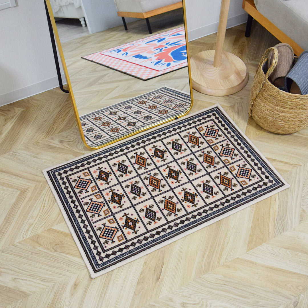 ヴィンテージ風ミニラグマット TOCORU Series タイマニ ループ