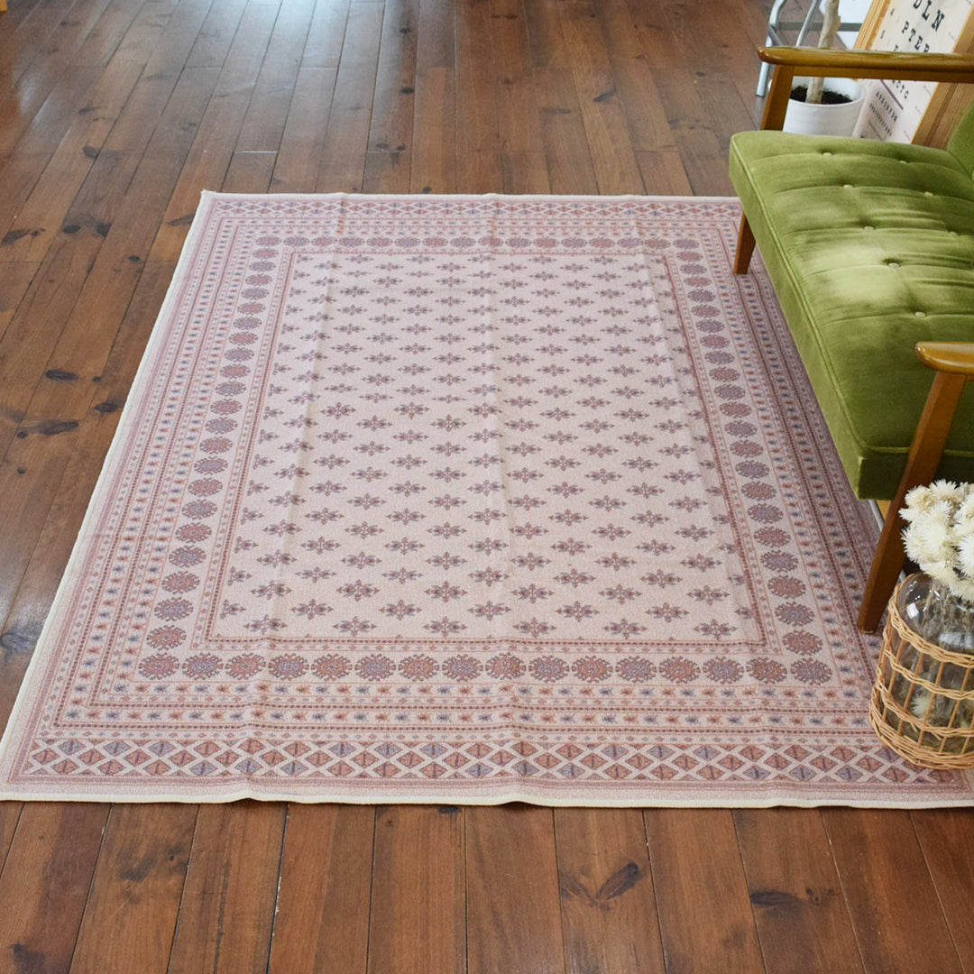 ヴィンテージ風ラグ TOCORU Series ブハラ ループ ベージュ– ラグと