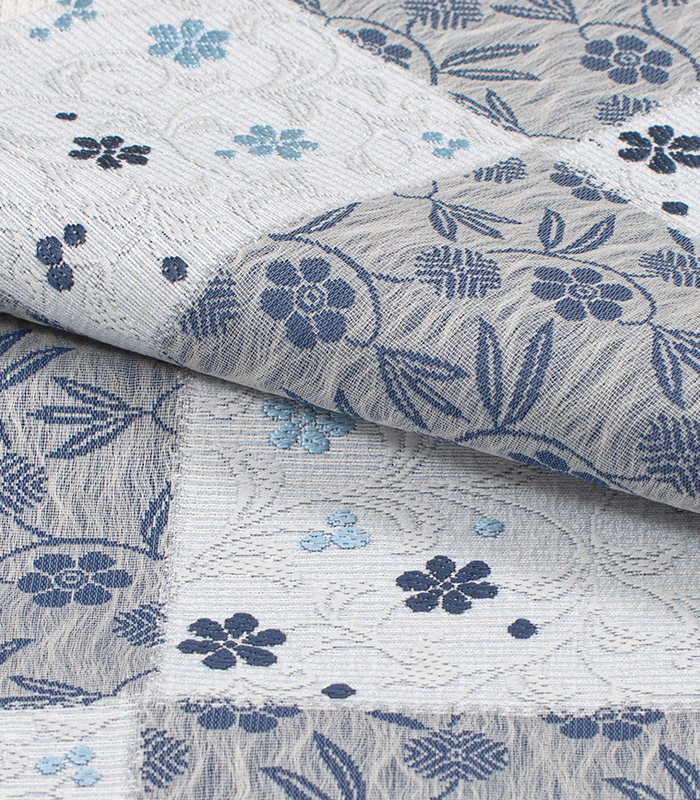 お仕立付き】西陣織袋帯（笹蔓：藍） 袋帯 【きもの都粋】