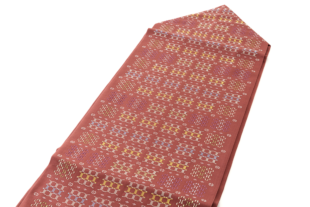 和宇慶むつみ作 首里花織 九寸名古屋帯 | 特選きものコレクション