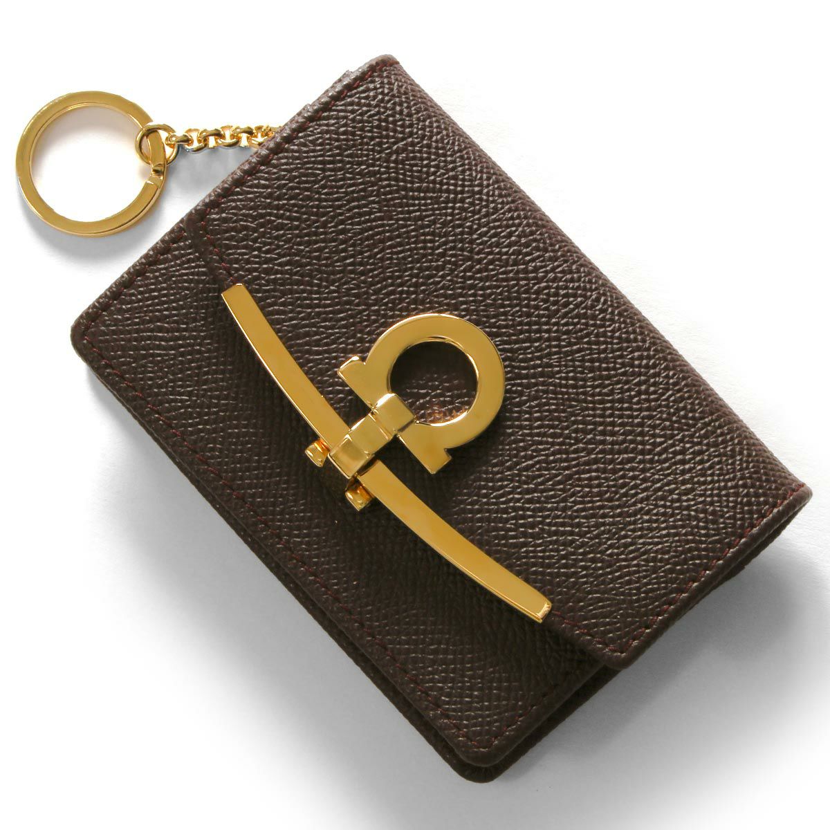 フェラガモ カードケース レディース ガンチーニ ガナッシュブラウン