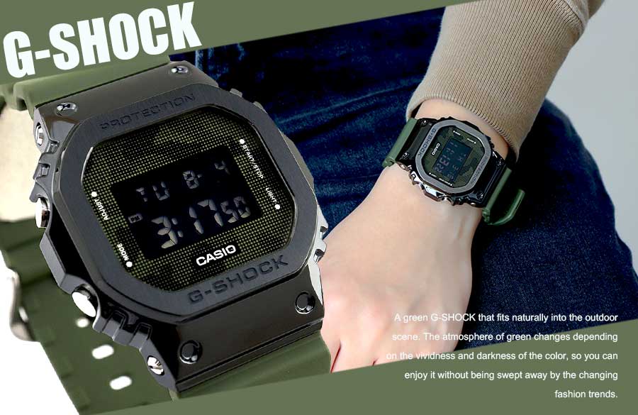 G-SHOCKの人気カラーをご紹介(緑・カーキ編) アウトドアファッションと