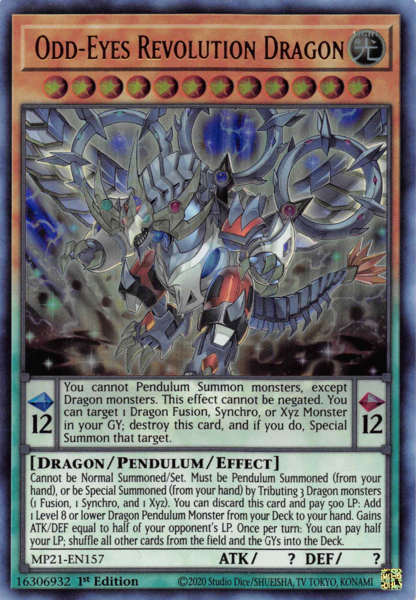 Odd-Eyes Revolution Dragon [MP21-EN157] Ultra Rare – TokenMTG