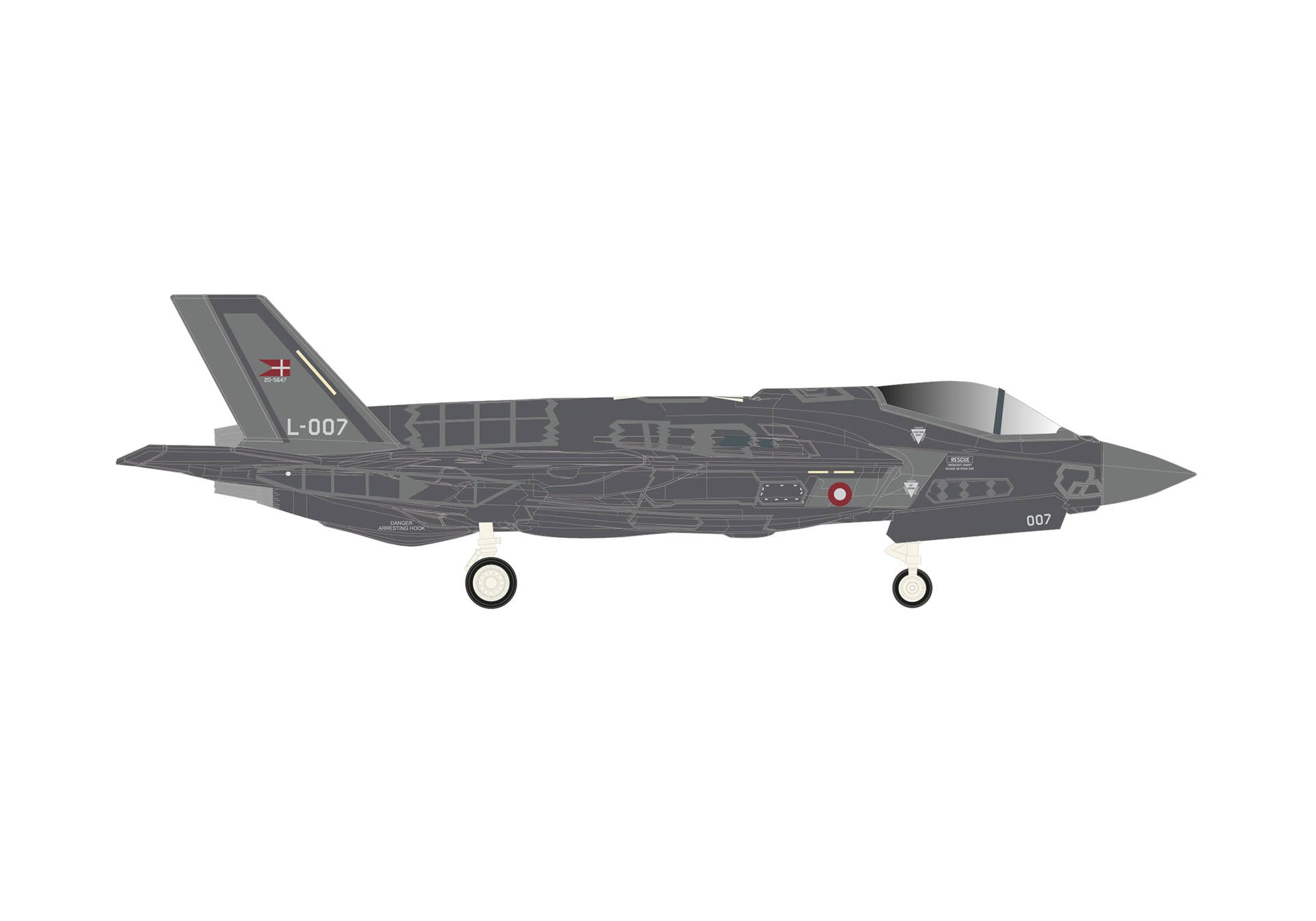 Herpa Wings F-35A ライトニングⅡ デンマーク空軍 第727戦闘飛行隊