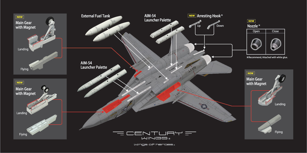 Century Wings F-14A アメリカ海軍 第41戦闘飛行隊 「ブラックエイセス