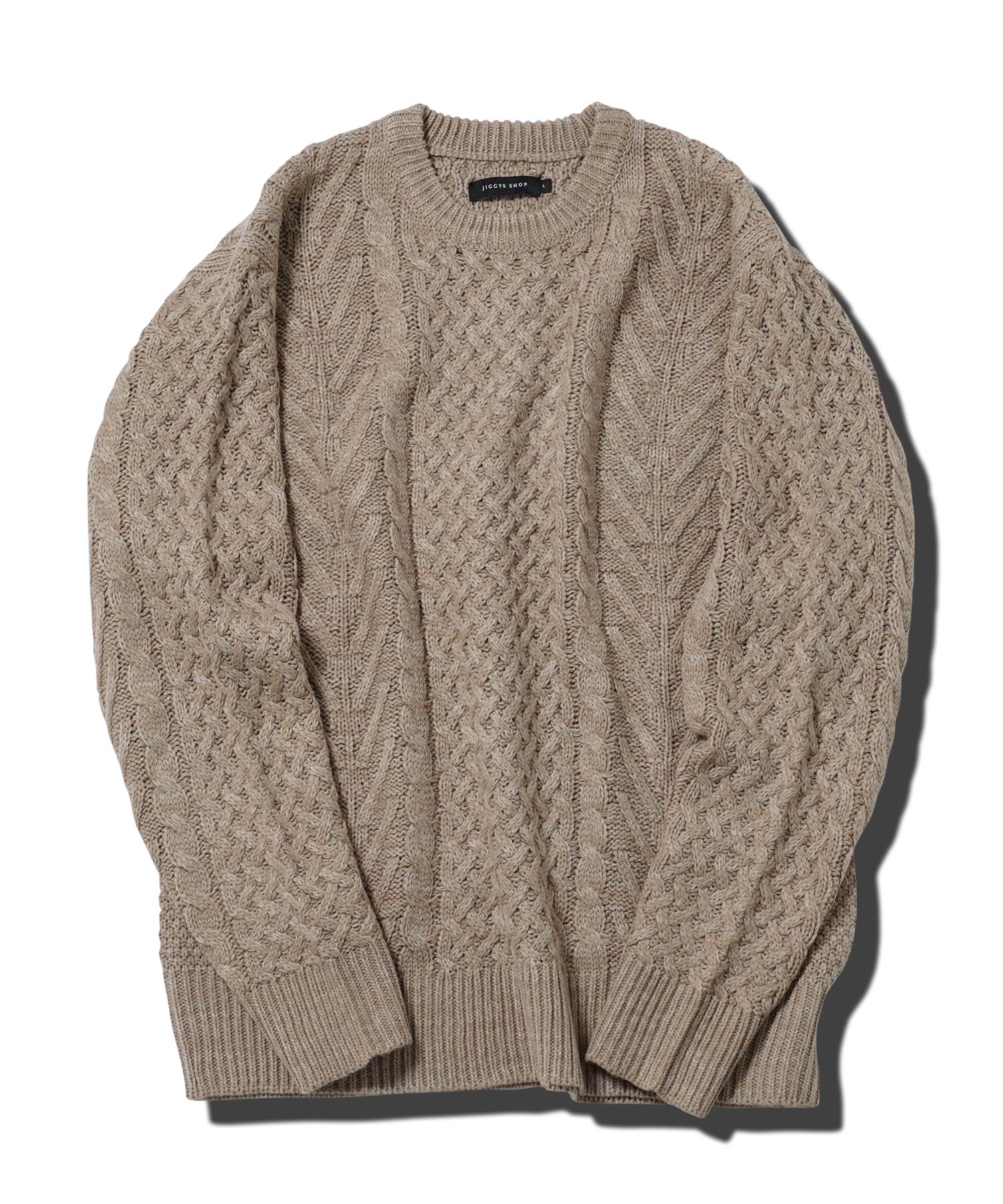 アランニット(モックネック) | ニット セーター メンズ ケーブルニット