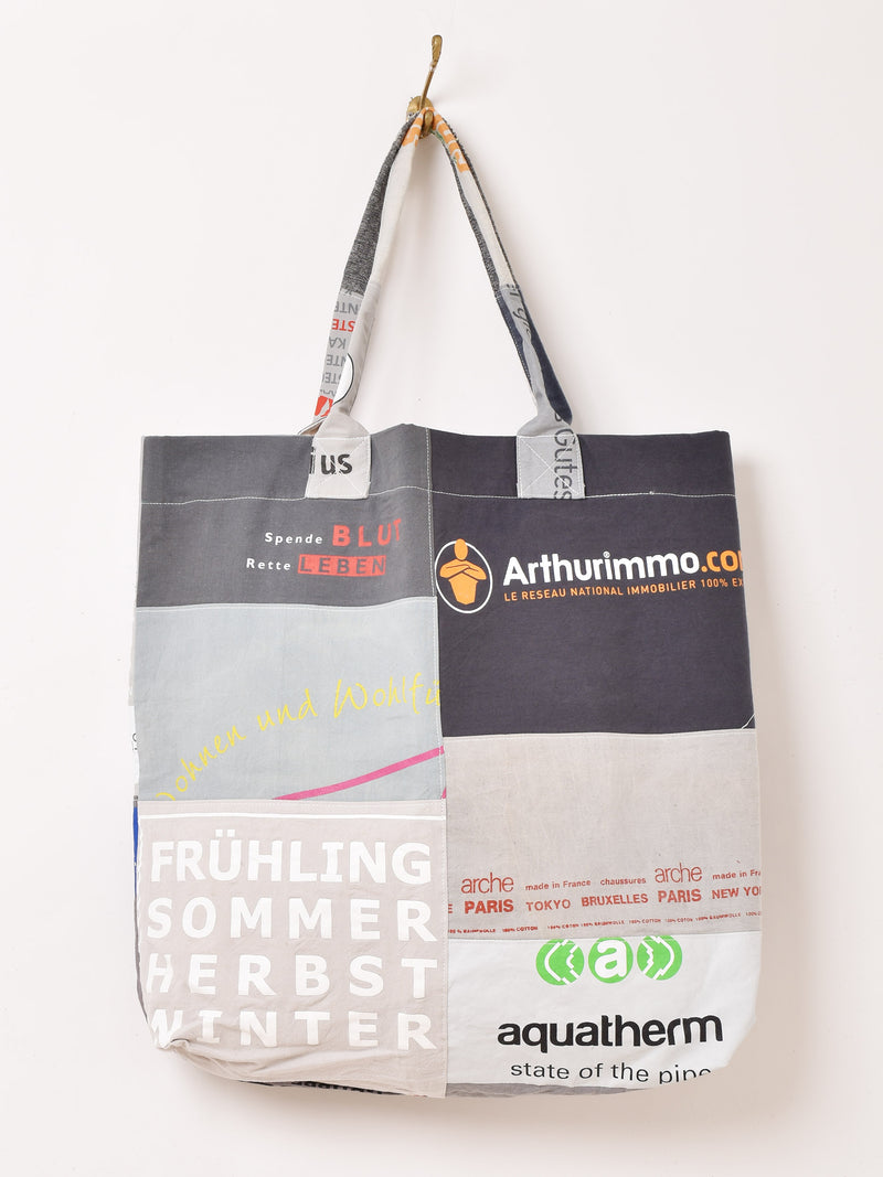 Emerald Motelリメイク パッチワークトートバッグ グレー – 古着屋Top