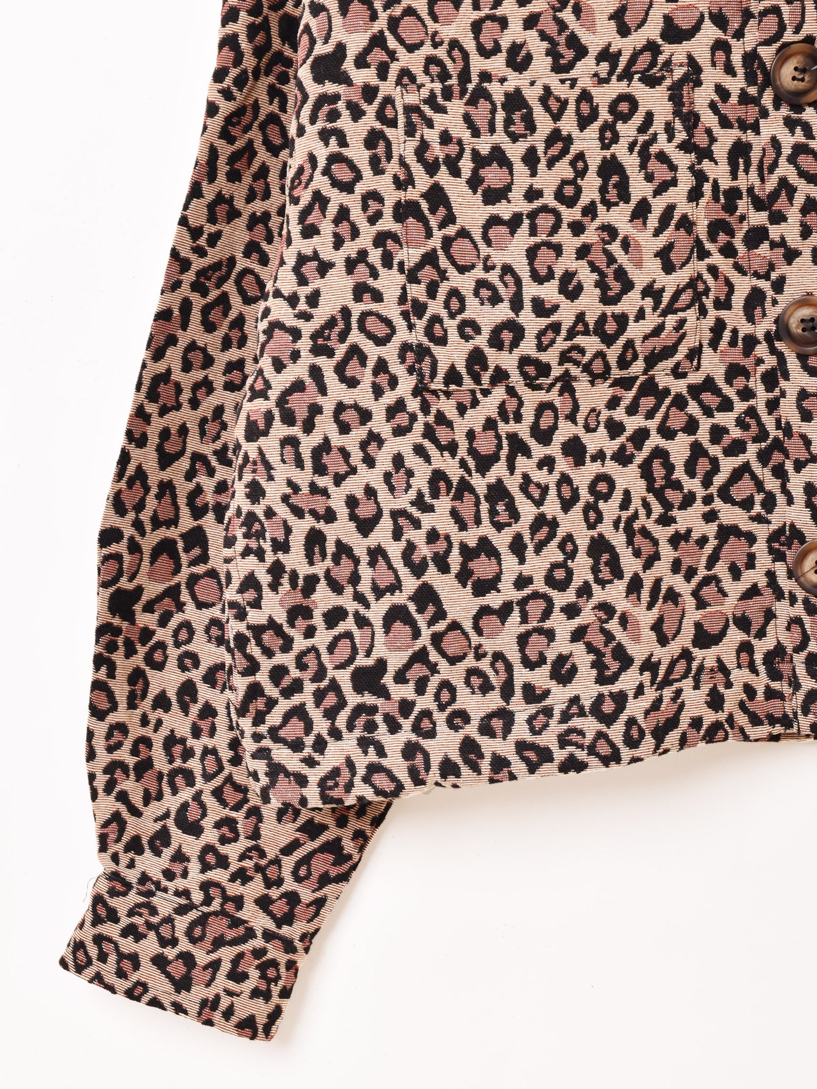 Meridian レオパード柄 クロップド ゴブラン織りジャケット – 古着屋