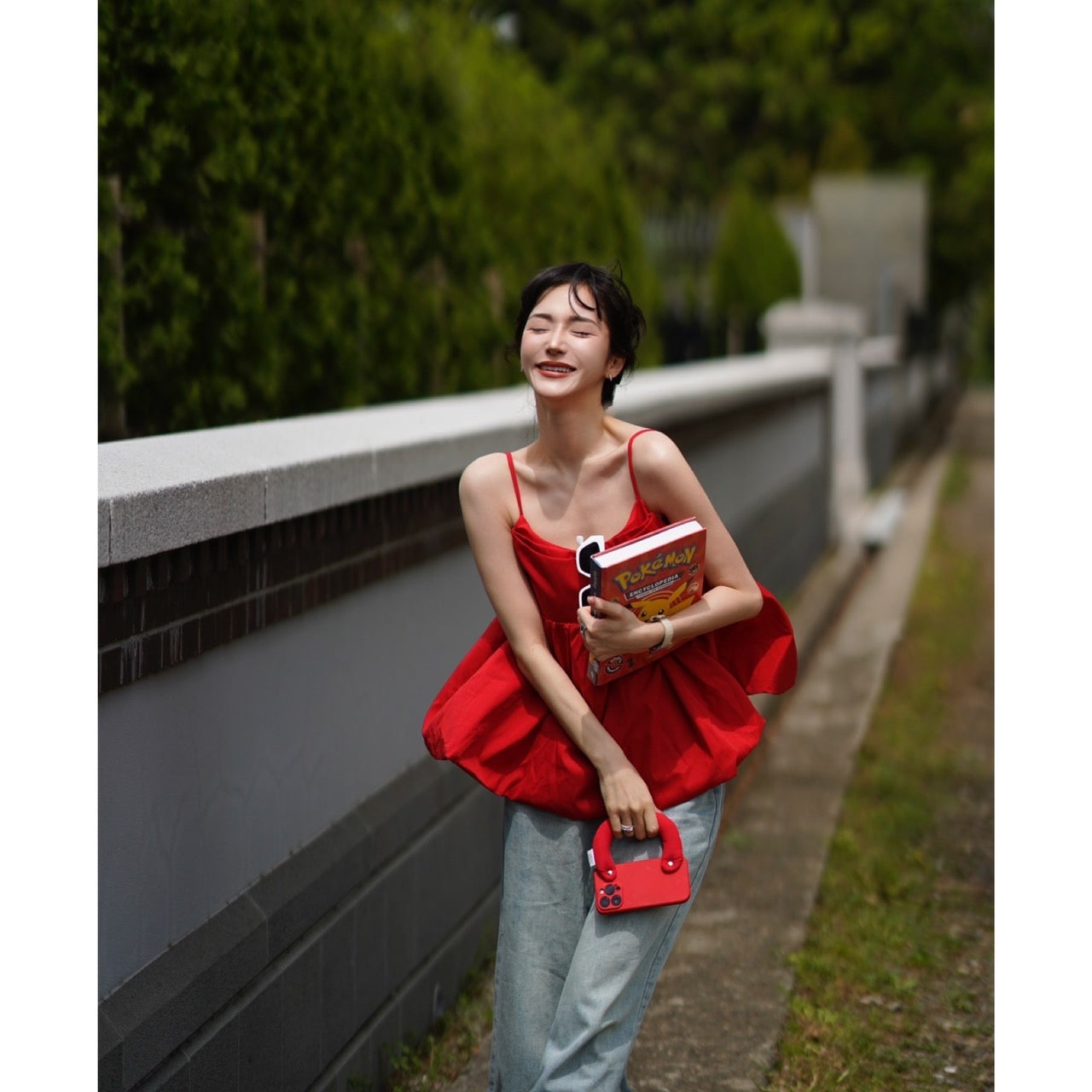 ペプラムレッドキャミソール – TORUGATO