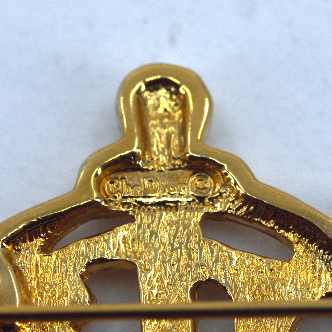 Christian Dior クリスチャンディオール エンブレムロゴ ブローチ