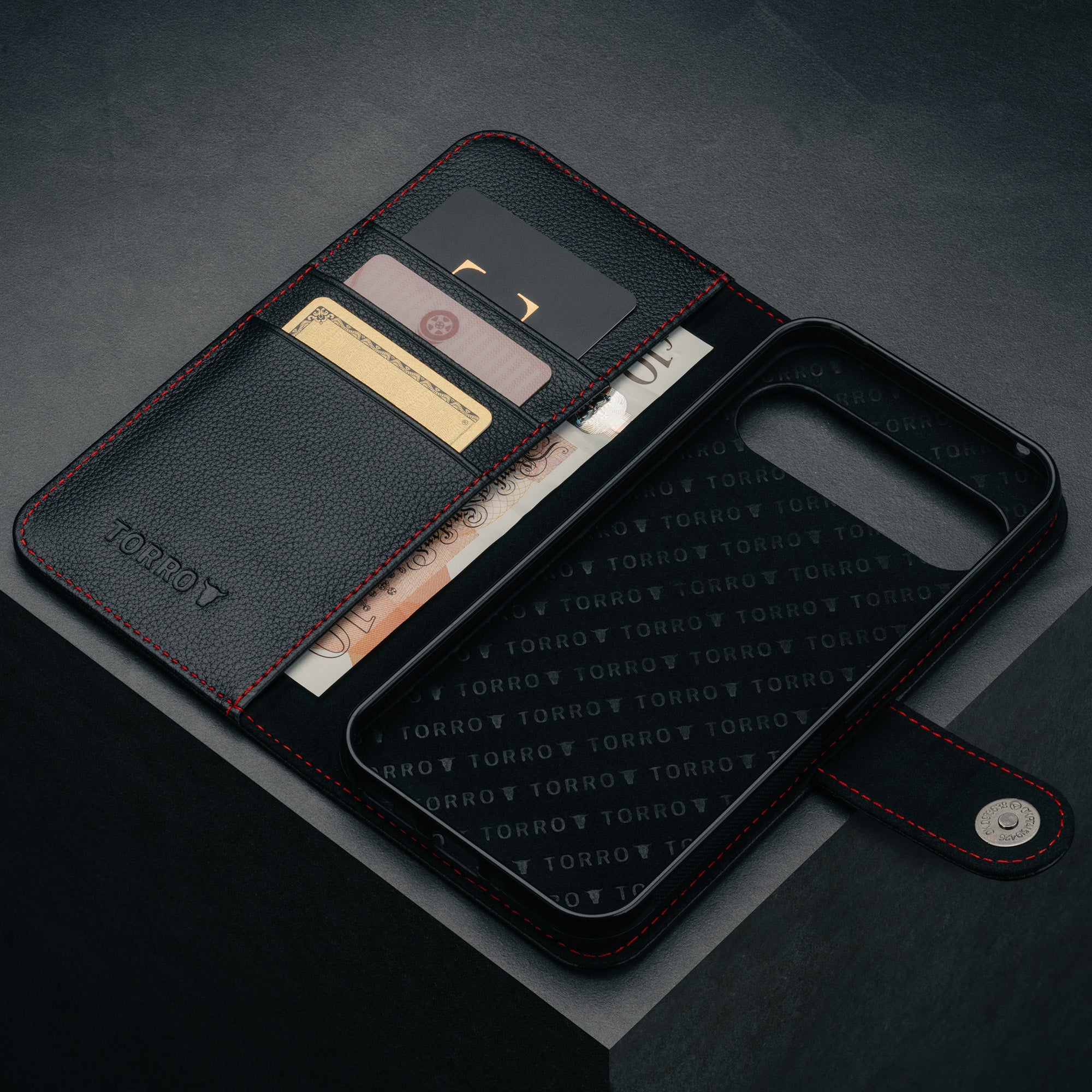 Google Pixel 9 Pro XL Leather Wallet Case (with Stand function