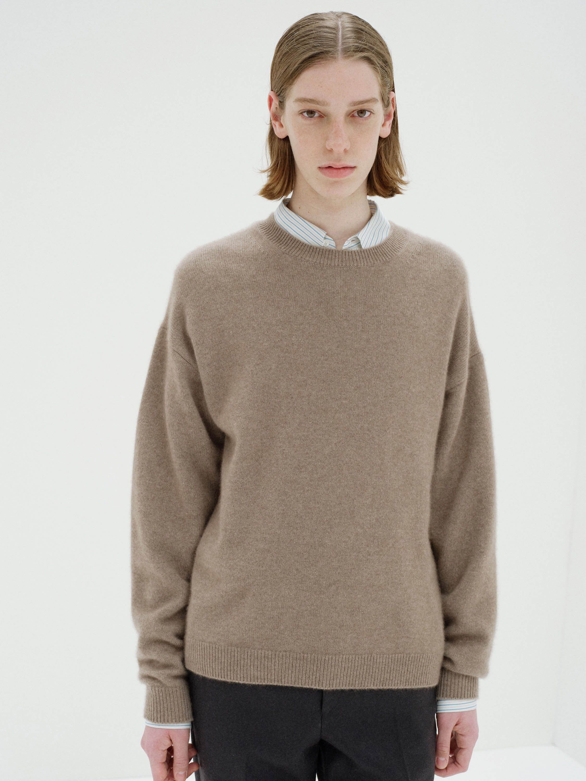 Auralee Baby Cashmere Knit P/O - Natural Brown – Totem Brand Co.