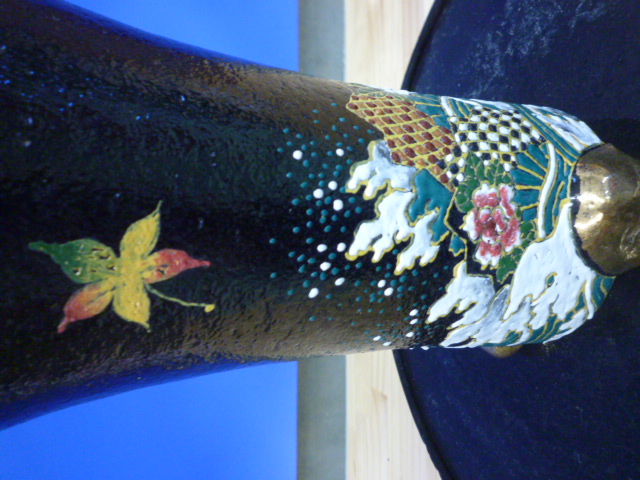 1652年古九谷団扇型平鉢金継ぎ