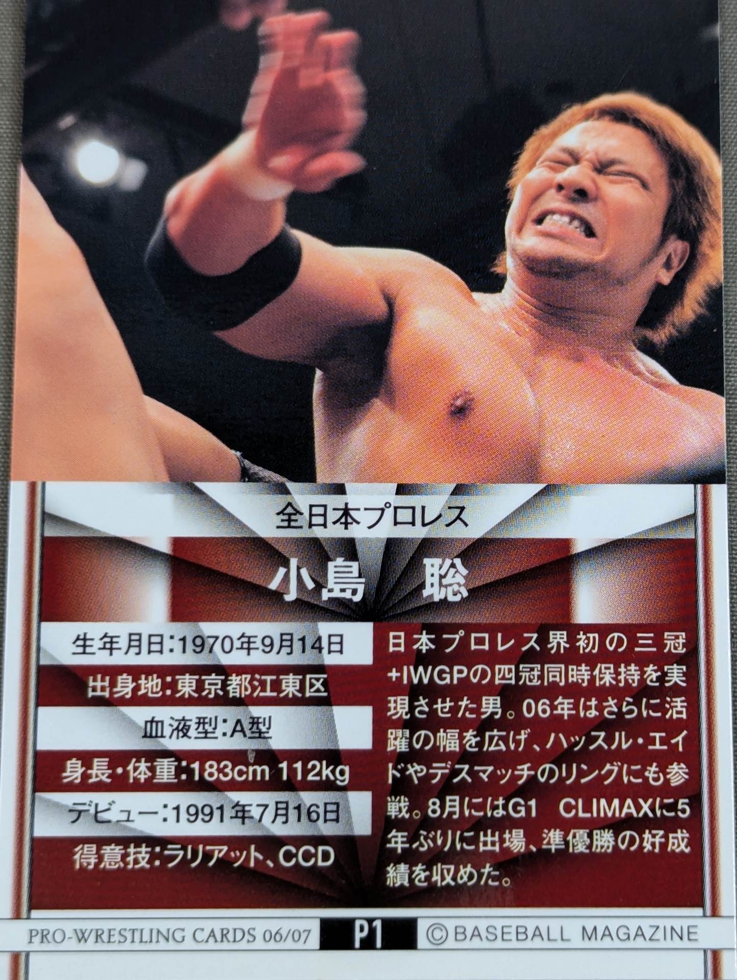 2007 BBM 小島聡 イベント限定 公式サインカード – 闘道館