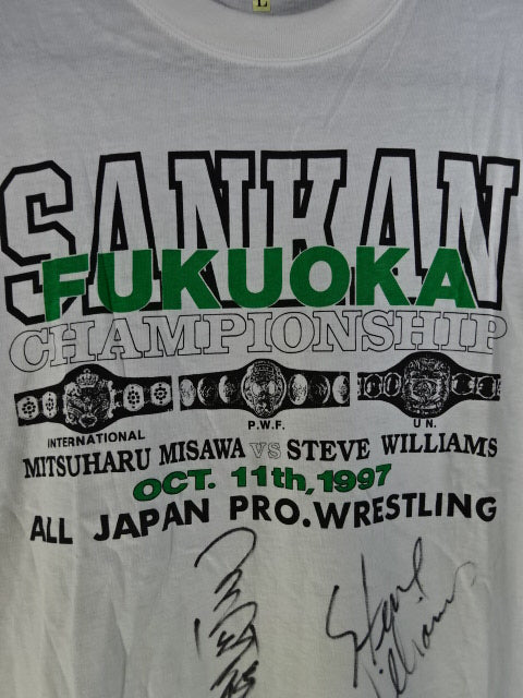 直筆Wサイン入り】OCT.11th.1997 三沢光晴vsスティーブ・ウィリアムスT