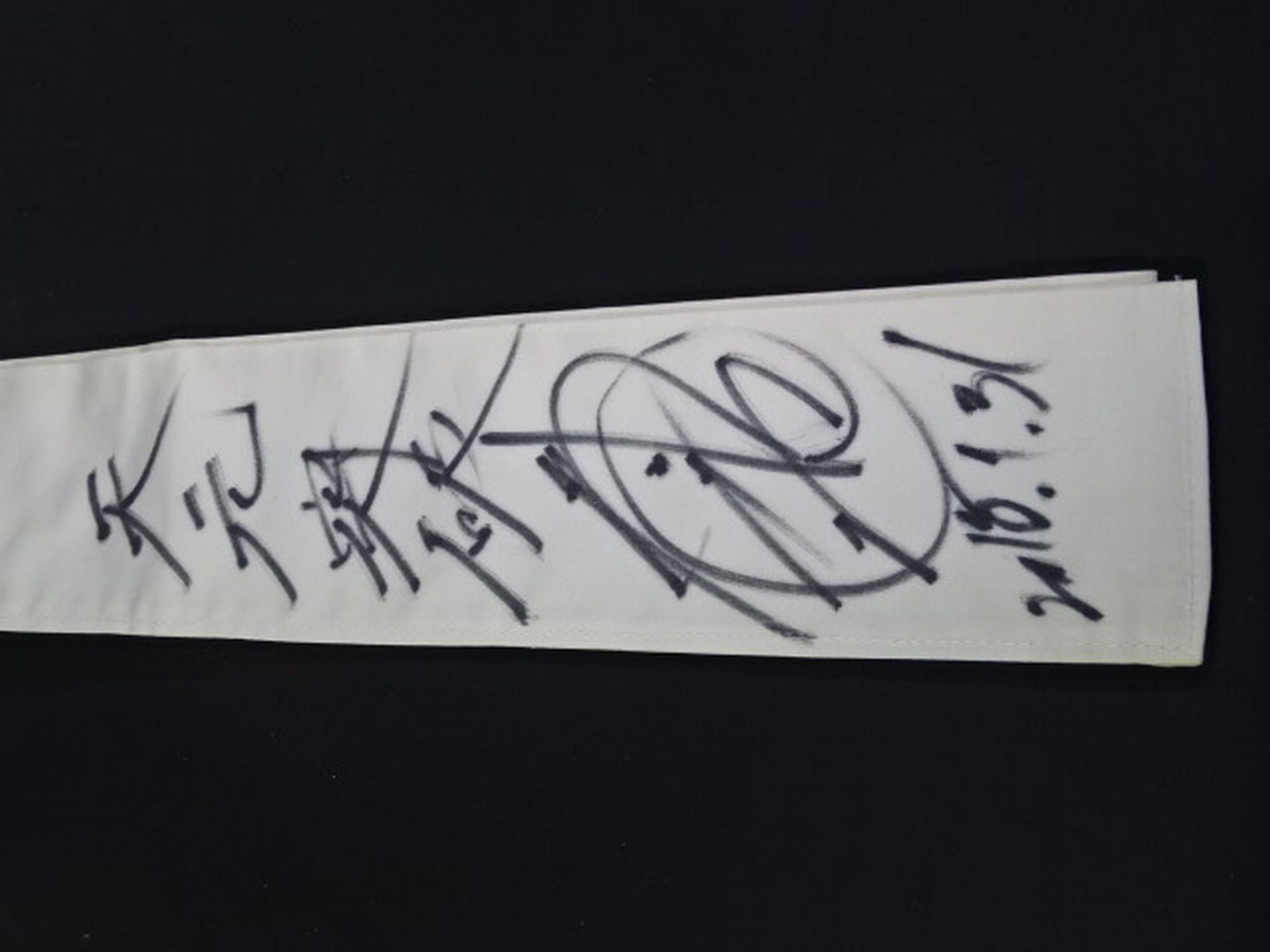 ☆破壊王＆破壊王子 直筆Wサイン入り!!☆ 橋本真也 本人納めのハチマキ