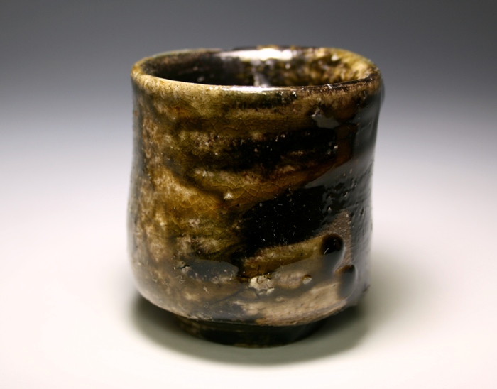 伊勢崎 淳 備前引出黒酒呑 共箱