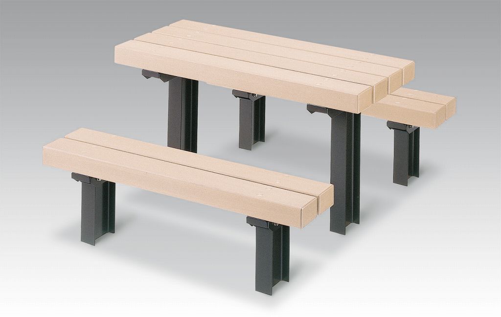 むう 曲木 重なるテーブル、ベンチセット むう 曲木 重なるテーブル