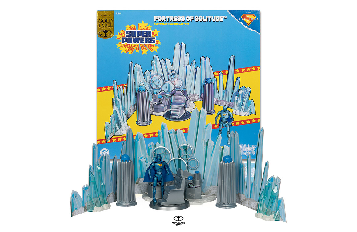 DC Super Powers Fortress of Solitude Gold Label Playset from