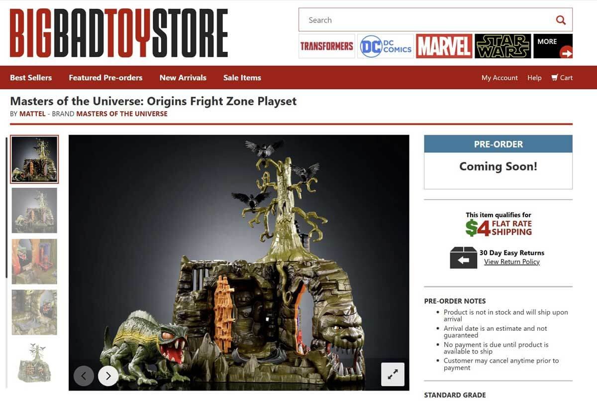 Fright Zone MOTU Origins Playset Preorder and Official Images